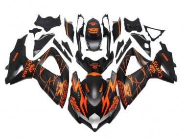 Schwarz Orange 08-10 Suzuki GSXR 600/750 Motorrad Verkleidung