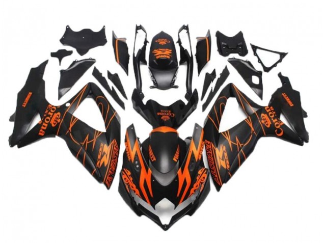 Schwarz Orange 08-10 Suzuki GSXR 600/750 Motorrad Verkleidung Schwarz Orange 08-10 Suzuki GSXR 600/750 Motorrad Verkleidung