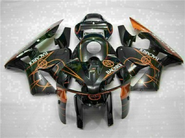 Schwarz Orange BACARDI 05-06 Honda CBR600RR Motorrad Verkleidung