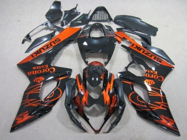Schwarz Orange Corona Extra 05-06 Suzuki GSXR 1000 Motorrad Verkleidung