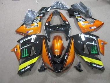 Schwarz Orange Monster 06-07 Kawasaki ZX10R Motorrad Verkleidung