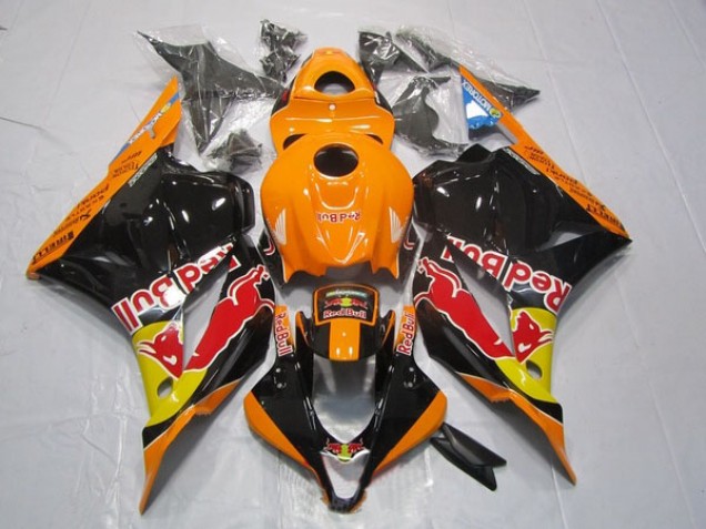 Schwarz Orange Rot Bull 09-12 Honda CBR600RR Motorrad Verkleidungen Schwarz Orange Rot Bull 09-12 Honda CBR600RR Motorrad Verkleidungen