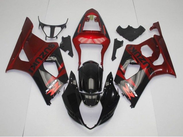 Schwarz Rot 03-04 Suzuki GSXR 1000 Motorrad Verkleidung Schwarz Rot 03-04 Suzuki GSXR 1000 Motorrad Verkleidung