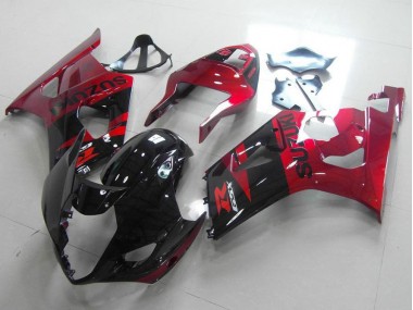 Schwarz Rot 03-04 Suzuki GSXR 1000 Motorrad Verkleidungen