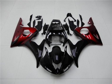 Schwarz Rot 03-05 Yamaha YZF R6 Motorrad Verkleidung