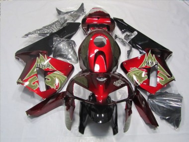 Schwarz Rot 05-06 Honda CBR600RR Motorrad Verkleidung Komplett Sets