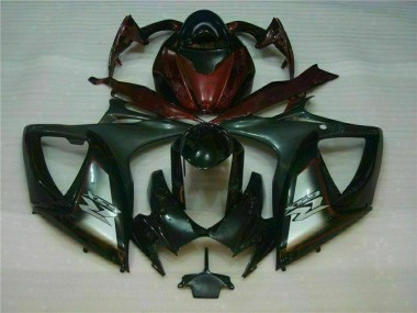 Schwarz Rot 06-07 Suzuki GSXR 600/750 Motorrad Verkleidungen