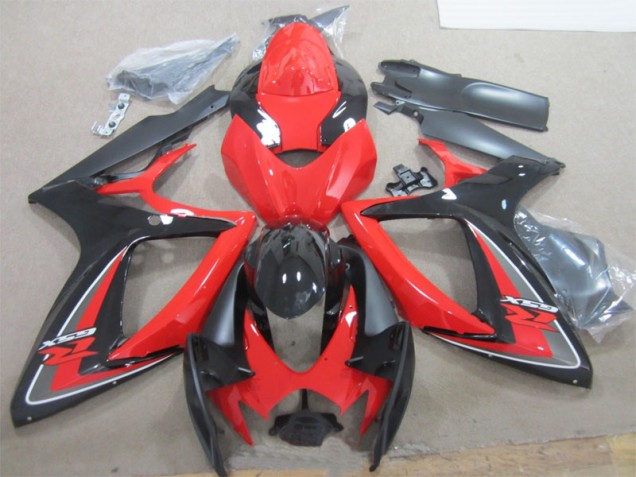 Schwarz Rot 06-07 Suzuki GSXR 600 Motorrad Verkleidungen Schwarz Rot 06-07 Suzuki GSXR 600 Motorrad Verkleidungen