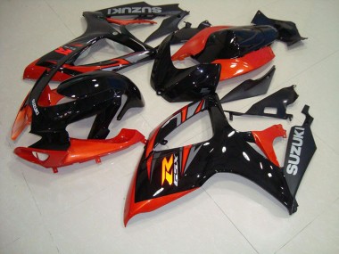Schwarz Rot 06-07 Suzuki GSXR 750 Motorrad Verkleidungen