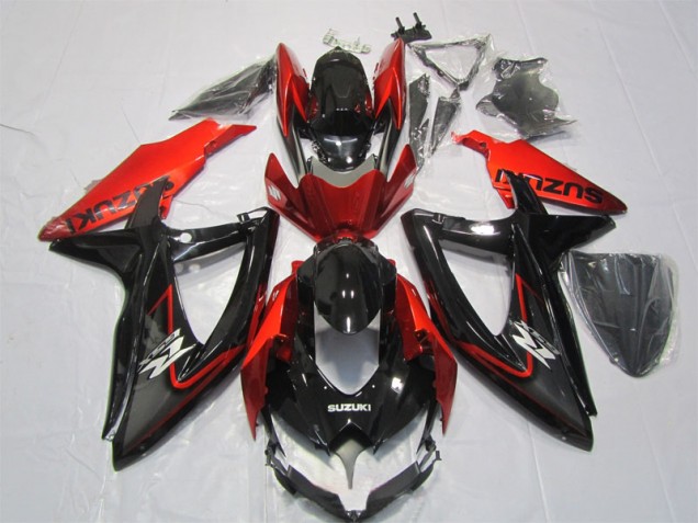 Schwarz Rot 07-08 Suzuki GSXR 1000 Motorrad Verkleidungen Schwarz Rot 07-08 Suzuki GSXR 1000 Motorrad Verkleidungen