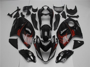 Schwarz Rot 08-19 Suzuki GSXR 1300 Hayabusa Motorrad Verkleidung Komplett Sets