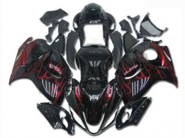 Schwarz Rot 08-19 Suzuki GSXR 1300 Hayabusa Motorrad Verkleidungen Schwarz Rot 08-19 Suzuki GSXR 1300 Hayabusa Motorrad Verkleidungen