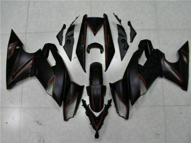 Schwarz Rot 09-11 Kawasaki EX650 Motorrad Verkleidung