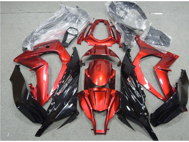 Schwarz Rot 11-15 Kawasaki ZX10R Motorrad Verkleidung Schwarz Rot 11-15 Kawasaki ZX10R Motorrad Verkleidung