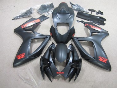 Schwarz Rot Aufkleber 06-07 Suzuki GSXR 600 Motorrad Verkleidung