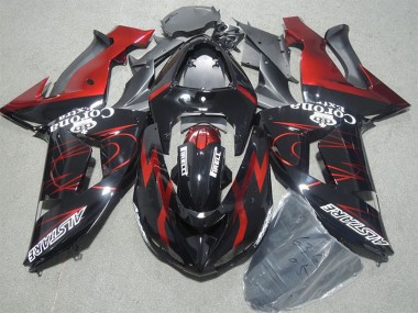 Schwarz Rot Corona Extra 06-07 Kawasaki ZX10R Motorrad Verkleidung