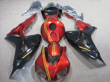 Schwarz Rot Gelb 06-07 Honda CBR1000RR Motorrad Verkleidungen