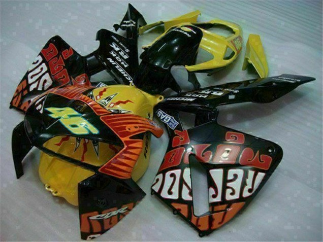 Schwarz Rot Gelb 46 05-06 Honda CBR600RR Motorrad Verkleidung Schwarz Rot Gelb 46 05-06 Honda CBR600RR Motorrad Verkleidung
