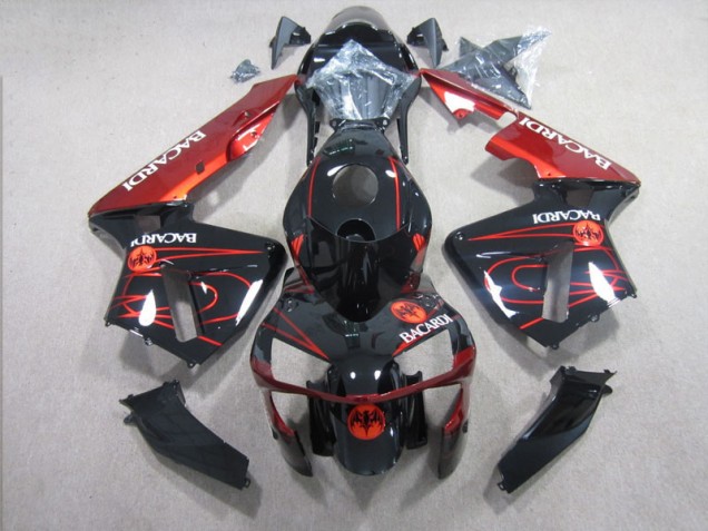 Schwarz Rot RACARDI 03-04 Honda CBR600RR Motorrad Verkleidung Schwarz Rot RACARDI 03-04 Honda CBR600RR Motorrad Verkleidung