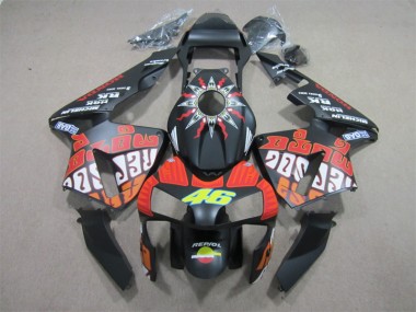 Schwarz Rot Repsol 46 03-04 Honda CBR600RR Motorrad Verkleidung