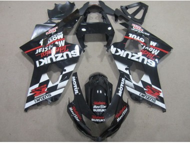 Schwarz Rote Telefonia Movistar 04-05 Suzuki GSXR 600 Motorrad Verkleidung