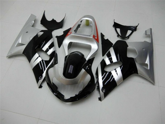 Schwarz Silber 01-03 Suzuki GSXR 600/750 Motorrad Verkleidung Schwarz Silber 01-03 Suzuki GSXR 600/750 Motorrad Verkleidung