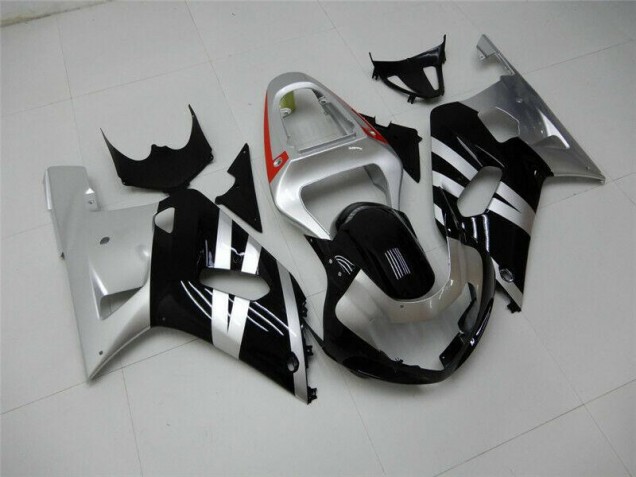 Schwarz Silber 01-03 Suzuki GSXR 600/750 Motorrad Verkleidung Schwarz Silber 01-03 Suzuki GSXR 600/750 Motorrad Verkleidung
