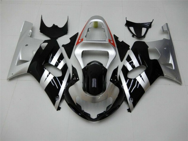 Schwarz Silber 01-03 Suzuki GSXR 600/750 Motorrad Verkleidung Schwarz Silber 01-03 Suzuki GSXR 600/750 Motorrad Verkleidung