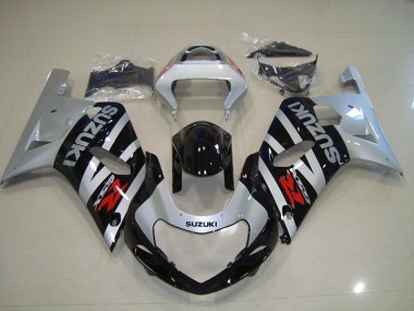 Schwarz Silber 01-03 Suzuki GSXR 750 Motorrad Verkleidung