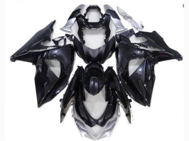 Schwarz Silber 09-16 Suzuki GSXR 1000 Motorrad Verkleidung