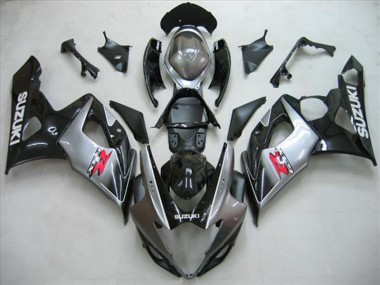 Schwarz Silber Grau 05-06 Suzuki GSXR 1000 Motorrad Verkleidung