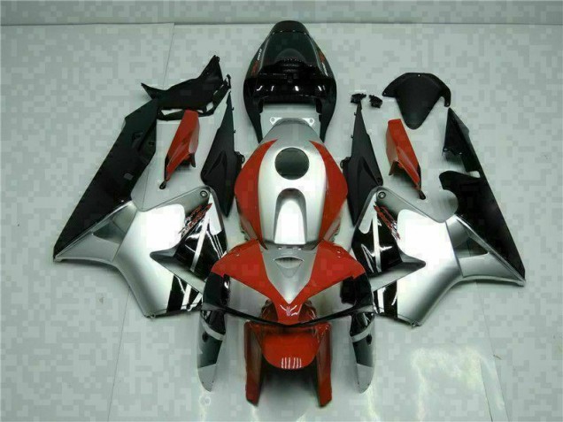 Schwarz Silber Rot 05-06 Honda CBR600RR Motorrad Verkleidung Schwarz Silber Rot 05-06 Honda CBR600RR Motorrad Verkleidung