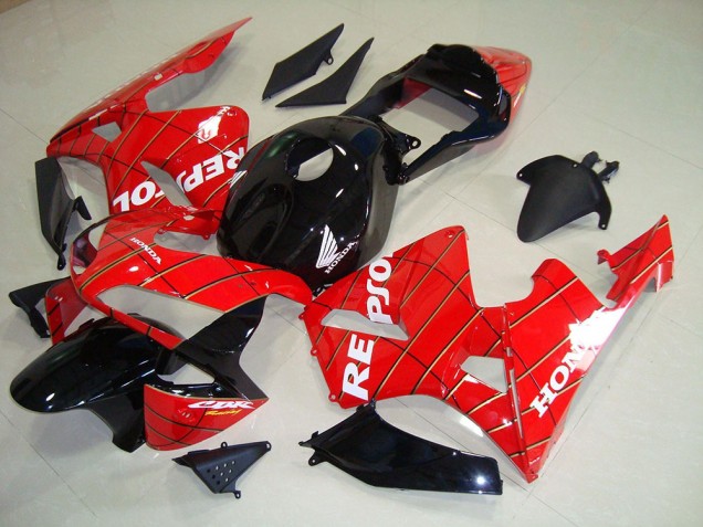Schwarz Spider Man Repsol 03-04 Honda CBR600RR Motorrad Verkleidung Schwarz Spider Man Repsol 03-04 Honda CBR600RR Motorrad Verkleidung