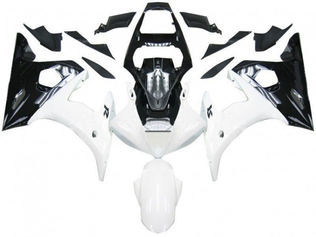 Schwarz Weiß 03-05 Yamaha YZF R6 Motorrad Verkleidung Schwarz Weiß 03-05 Yamaha YZF R6 Motorrad Verkleidung