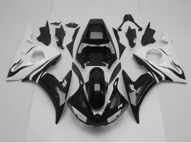 Schwarz Weiß 03-05 Yamaha YZF R6 Motorrad Verkleidungen