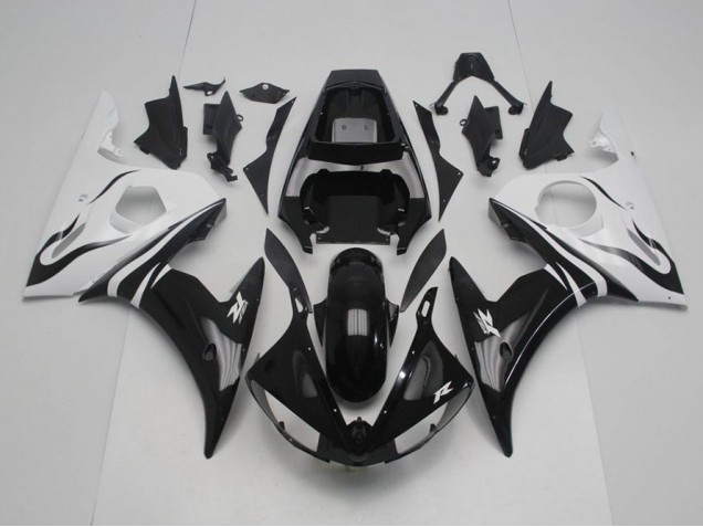 Schwarz Weiß 03-05 Yamaha YZF R6 Motorrad Verkleidungen Schwarz Weiß 03-05 Yamaha YZF R6 Motorrad Verkleidungen