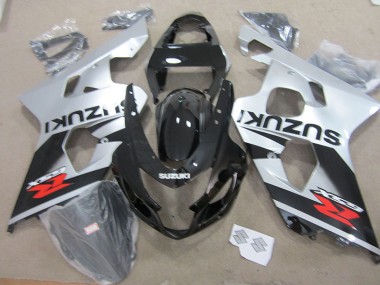 Schwarz Weiß 04-05 Suzuki GSXR 750 Motorrad Verkleidung