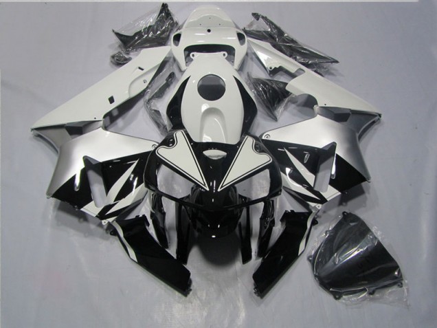 Schwarz Weiß 05-06 Honda CBR600RR Motorrad Verkleidung Schwarz Weiß 05-06 Honda CBR600RR Motorrad Verkleidung