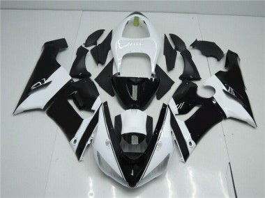 Schwarz Weiß 05-06 Kawasaki ZX6R Motorrad Verkleidung