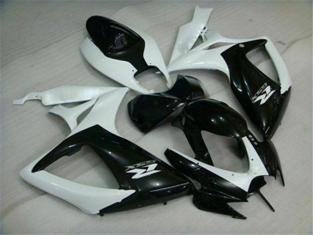 Schwarz Weiß 06-07 Suzuki GSXR 600/750 Motorrad Verkleidung Schwarz Weiß 06-07 Suzuki GSXR 600/750 Motorrad Verkleidung