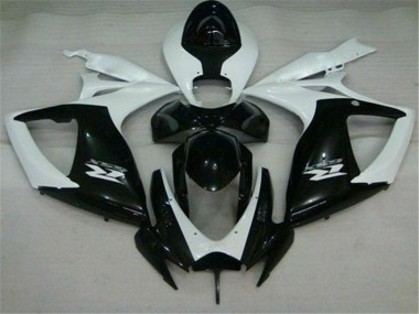 Schwarz Weiß 06-07 Suzuki GSXR 600/750 Motorrad Verkleidung