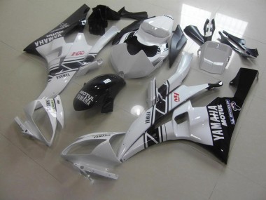 Schwarz Weiß 06-07 Yamaha YZF R6 Motorrad Verkleidungen