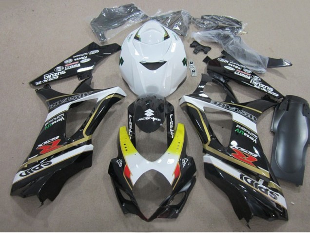 Schwarz Weiß 07-08 Suzuki GSXR 1000 Motorrad Verkleidung Schwarz Weiß 07-08 Suzuki GSXR 1000 Motorrad Verkleidung