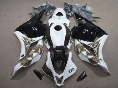 Schwarz Weiß 09-12 Honda CBR600RR Motorrad Verkleidung & Plastik