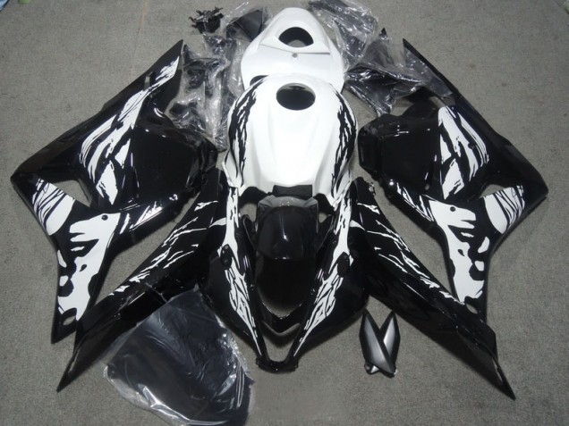 Schwarz Weiß 09-12 Honda CBR600RR Motorrad Vollverkleidung Schwarz Weiß 09-12 Honda CBR600RR Motorrad Vollverkleidung