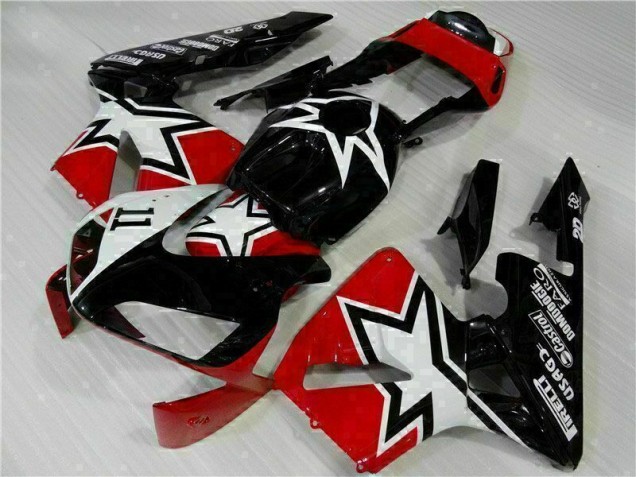 Schwarz Weiß 11 03-04 Honda CBR600RR Motorrad Verkleidung Schwarz Weiß 11 03-04 Honda CBR600RR Motorrad Verkleidung