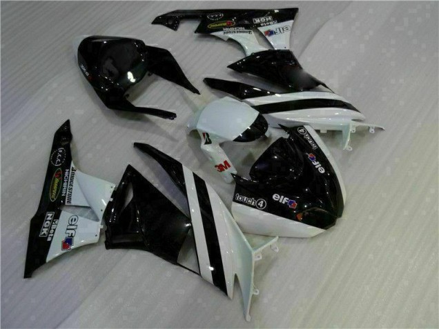 Schwarz Weiß 3M Touch4 09-12 Kawasaki ZX6R Motorrad Verkleidungen Schwarz Weiß 3M Touch4 09-12 Kawasaki ZX6R Motorrad Verkleidungen
