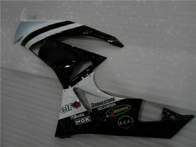 Schwarz Weiß 3M Touch4 09-12 Kawasaki ZX6R Motorrad Verkleidungen Schwarz Weiß 3M Touch4 09-12 Kawasaki ZX6R Motorrad Verkleidungen