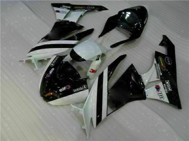 Schwarz Weiß 3M Touch4 09-12 Kawasaki ZX6R Motorrad Verkleidungen