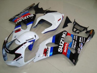 Schwarz Weiß Blau 00-02 Suzuki GSXR 1000 Motorrad Verkleidung